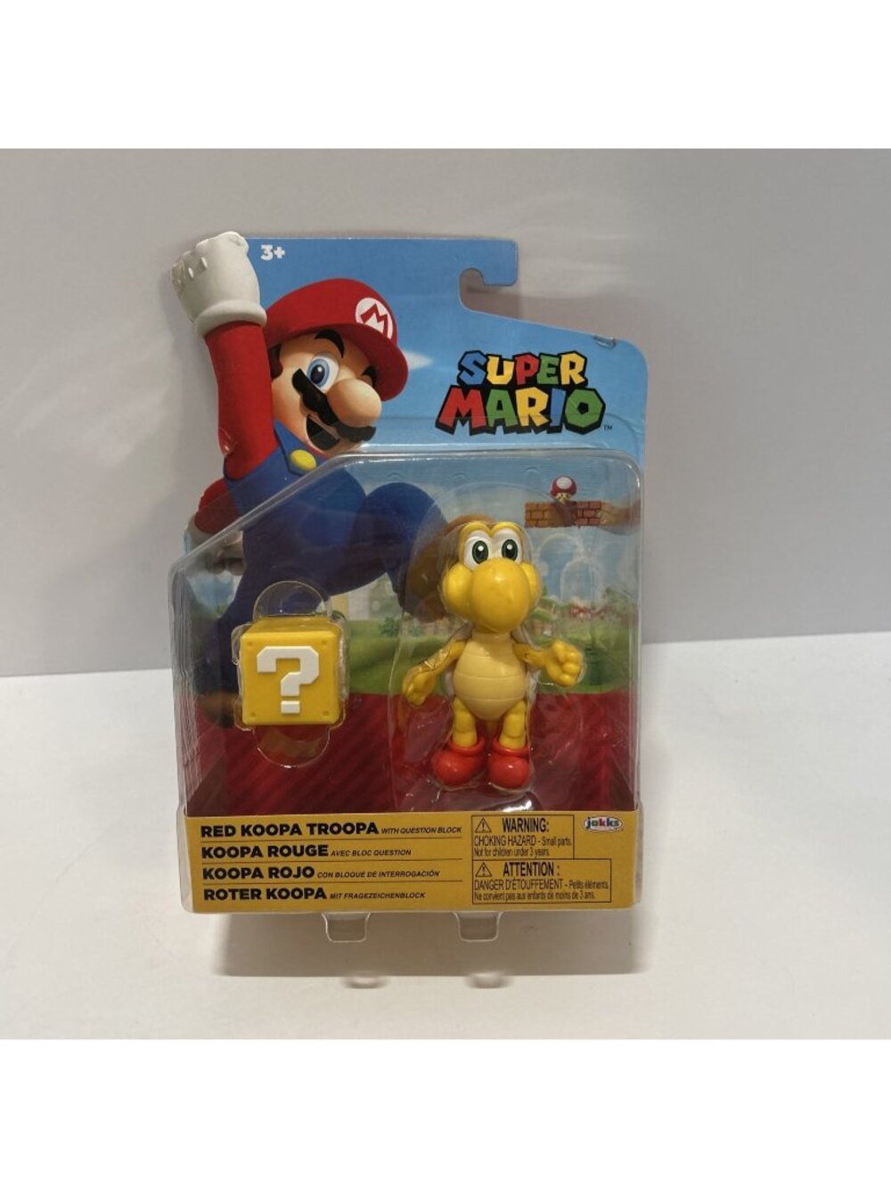 Jakks Pacific Super Mario RED KOOPA TROOPER 4" Figure Nintendo Card Wear Sealed